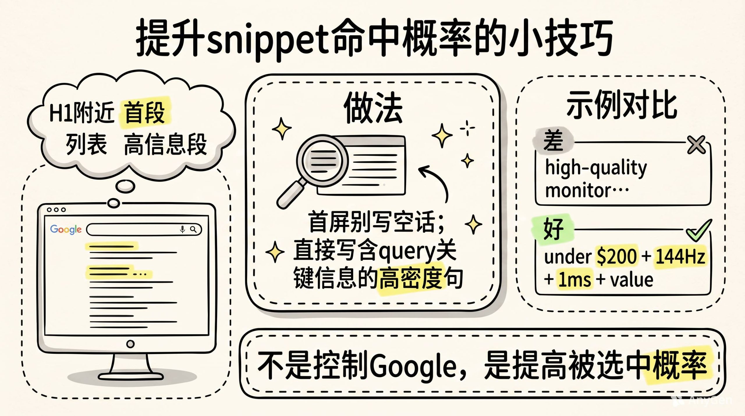 一个“提升snippet命中概率”的小技巧
